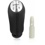 Levier de vitesse manuel en cuir noir pour renault clio iii 2005 - 09, megane 2 laguna 2003 - 09 - style ...