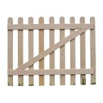 Levigne ? portail bois 2 vantaux en kit sapin 3m50 ? hauteur 120 cm ? lames biseaut�es ? compatible avec ...
