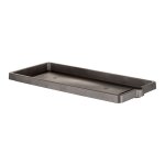 Soucoupe jardinire rectangle 'legno' en plastique - l 93 x l 36 - gris anthracite - livraison gratuite ...