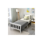 Libert� lit simple en bois, cadre de lit avec sommier � lattes et t�te de lit - 90 x 200 cm, pour enfant ...