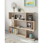 Librairie dfanes, bibliothque basse double face, tagre  trois compartiments, tagre de bureau moderne, ...