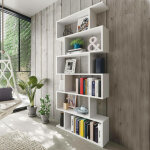 Librairie joliet, biblioth�que haute double face, �tag�re de s�paration avec 5 �tag�res, �tag�re de bureau ...