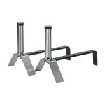 Lienbacher - paire de chenets inox brossé mat Lienbacher - paire de chenets inox brossé mat