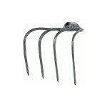 Fourche keyman avec 4 quatre dents courbes pour fumier de foin et paille sans manche