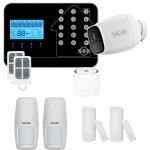 Lifebox - kit alarme maison connect�e sans fil wifi box internet et gsm futura noire smart life et cam�ra ...