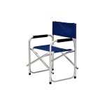 Lifeingarden - chaise de directeur pliante bleue en aluminium et polyester cm 46x56x80 fauteuil pliable ...