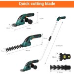 Liferun - coupe bordure sans fil, cisaille  gazon avec batterie 7. 2v et chargeur, taille haies sans ...