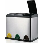 Liferun poubelle  3 compartiments, 3 x 8 l, systme de tri slectif, de 24 l, petite poubelle  pdale ...