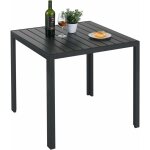 Liferun table de jardin extrieur, table de salle  manger carre, cadre en aluminium, plateau de table ...