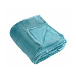 Homemaison - couverture polaire uni turquoise - 180x220cm - turquoise