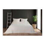 Linder - jet de lit ivoire capitonn style boutis - 180x240cm - ecru