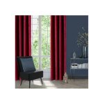 Rideau rouge aspect velours - 145x260cm - rouge Rideau rouge aspect velours - 145x260cm - rouge