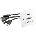 Lindy 60220 hdmi / vga / usb / jack adaptateur [1x hdmi, vga, usb - a, jack femelle 3. 5 mm - 1x hdmi, ...