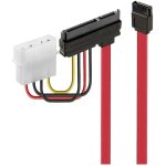 Disque dur cble de raccordement [2x sata femelle 7 ples, alimentation ide mle 4 ples - 1x sata femelle ...