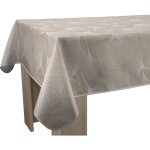 Le linge de jules - nappe anti - taches biloba ficelle - carre 150 x 150 cm