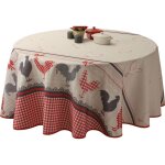 Le linge de jules - nappe anti - taches coq - ronde 160 cm Le linge de jules - nappe anti - taches coq - ronde 160 cm