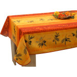 Le linge de jules - nappe anti - taches olivo rouge - carre 150 x 150 cm