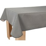 Le linge de jules - nappe anti - taches paon anthracite - carr�e 150 x 150 cm