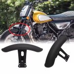 Linghhang - 1pcs (color : noir) garde - boue noir m�tal moto avant fender protecteur mudguard couverture ...