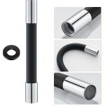 Linghhang - 360� bec de robinetterie 50 cm tube de rallonge avec joint, noir, bec de t�te anti - �claboussures ...
