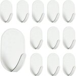 Linghhang - blanc) 15 pi�ces crochet adh�sif, blanc accroche adhesif crochet adh�sif mural de salle de ...