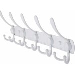 Linghhang - blanc) porte - manteau mural ? 5 crochets assortis, robuste, en acier inoxydable, porte - ...