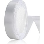 Linghhang - blance) ruban satin, ruban satin blanc double face en polyester 20 mm x 22 m, ruban cadeau ...