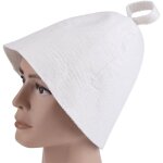 Linghhang - bonnet de sauna pour homme et femme chapeau / casquette de sauna laine blanche sauna feutre ...