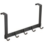 Linghhang - crochets pour rebord de porte avec 5 crochets, alliage d'aluminium accroche patere cadre ... Linghhang - crochets pour rebord de porte avec 5 crochets, alliage d'aluminium accroche patere cadre ...