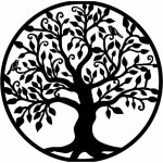 Linghhang - dcoration murale arbre de vie en mtal, art de silhouette, cadeau d'intrieur, d'extrieur, ...