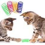 Linghhang - ensemble de 4 jouets  ressort colors pour chat, jouets interactifs pour chat, jouets de ...