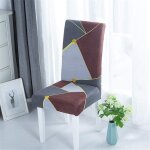Linghhang - housse de chaise de salle  manger, imprim patchwork, lavable, extensible, dcoration de ...