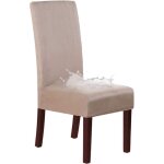 Linghhang - kaki 6 - pack) housses de chaise de salle  manger extensibles super ajustes housses de ...