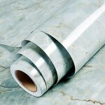 Linghhang - papier adhesif pour meuble de marbre, 40 x 300 cm papier peint en marbre, film autocollant ...