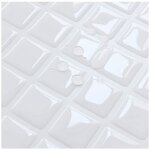Linghhang - papier peint carrelage autocollant petit plaid blanc 24 x 24 cm style mosa�que sticker mural ...