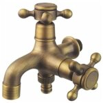 Linghhang - robinet de jardin � double drain style antique robinet de jardin � double boule robinet de ...
