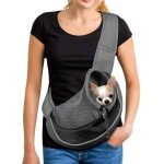 Linghhang - sac de transport chien sac bandouli�re filet respirant pour chien et chat chiot �paule pour ...