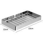 Linghhang - tagère de salle de bain sans poinçon, porte - savon mural en acier inoxydable 304 (argent ... Linghhang - tagère de salle de bain sans poinçon, porte - savon mural en acier inoxydable 304 (argent ...