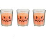 Lot de 3 bougies parfumes vanille halloween jack