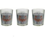 Lot de 3 bougies parfumées vanille halloween sawn Lot de 3 bougies parfumées vanille halloween sawn