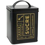 Boite de rangement 15l en métal motif sucre collection black mat noire Boite de rangement 15l en métal motif sucre collection black mat noire
