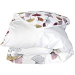 Linnea - housse de couette percale pur coton ginkgo 140x200 cm
