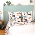 Linnea - parure de drap coton adouci lila 270x290 cm