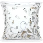 Taie d'oreiller percale pur coton plumes 65x65 cm