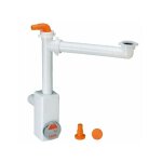 Siphon gain de place avec ouverture pour l?inspection pour �viers avec un bassin lira 1nt blanc - �40 ...