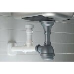 Valve automatique anti - gargouillement pour les �viers de cuisine glu - glu stop cucina lira 1500 blanc ...