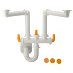 Vidage vier 2 cuves tubulure gain de place, prises machine  laver