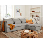 Lisa design - adriann - canapé d'angle droit fixe - 4 places - en tissu déhoussable Lisa design - adriann - canapé d'angle droit fixe - 4 places - en tissu déhoussable