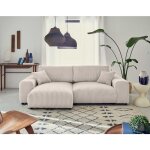 Lisa design - garance - canapé d'angle réversible - 4 places - en velours côtelé grosses côtes - blanc ... Lisa design - garance - canapé d'angle réversible - 4 places - en velours côtelé grosses côtes - blanc ...