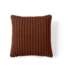 Lisa design - garance - coussin - en velours c�tel� grosses c�tes - 40x40 cm - terracotta